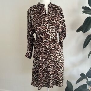 EQUIPMENT FEMME Adalicia Animal Print Leopard Dress 2
